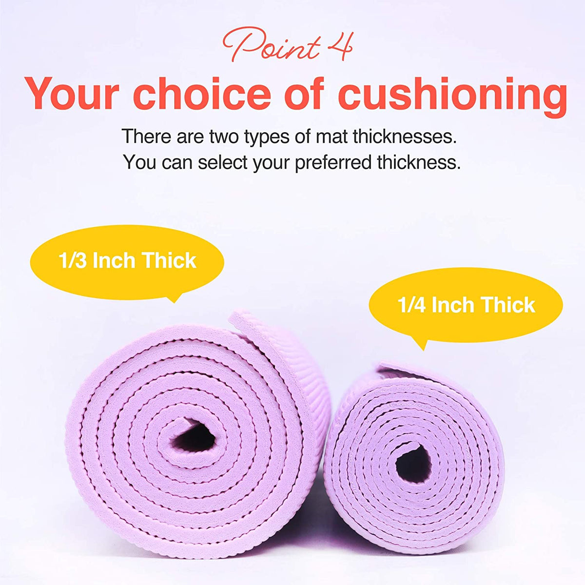 Yoga Mat with Carry Strap for Yoga Pilates Fitness and Floor Workout at Home and Gym Non-Slip 9 Colors