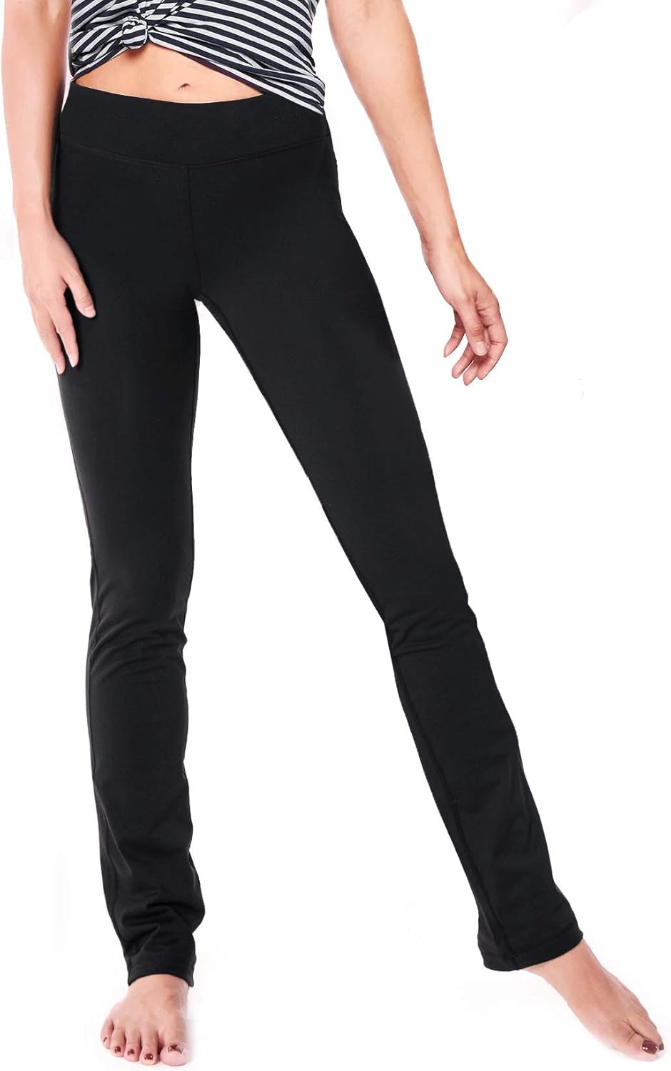Women's Slim Straight Leg Yoga Pants with Inseam Options of 27" to 35"