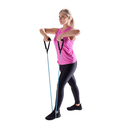 Resistance Tube Exercise Band, Light Resistance, Blue